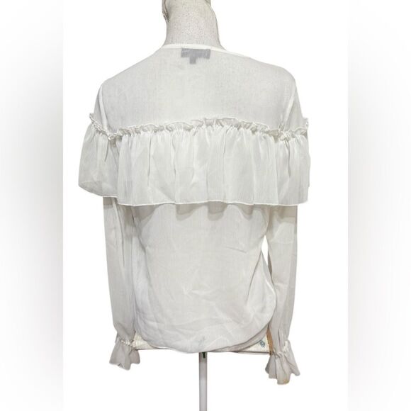 MAJORELLE Shirt Womens Small Mariel Blouse Sheer Cottagecore Prairiecore Boho - Picture 4 of 6